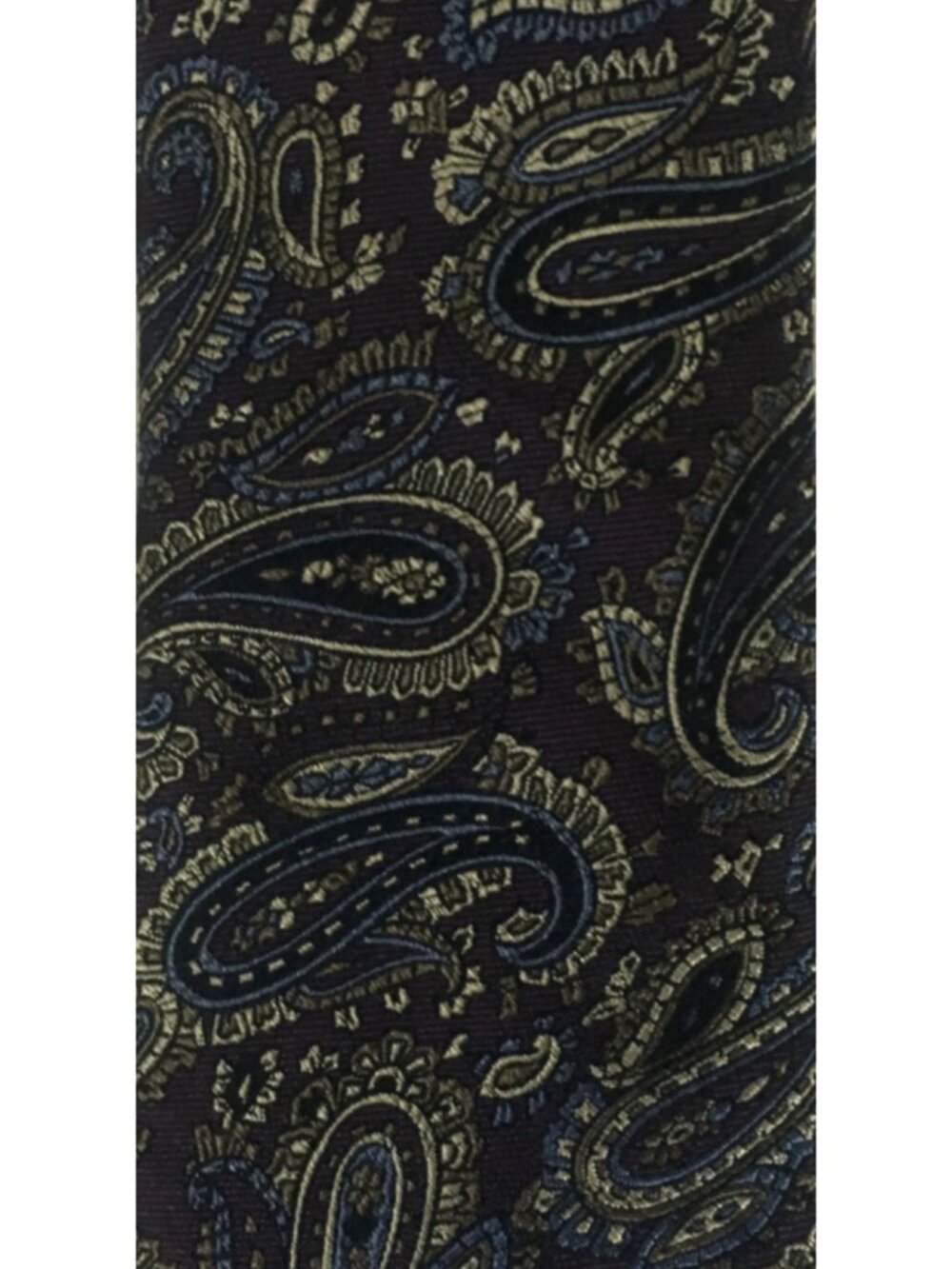 Cremieux Neck Tie Dark Purple with Paisley 100% Silk 3.25 in Wide 58 in Long